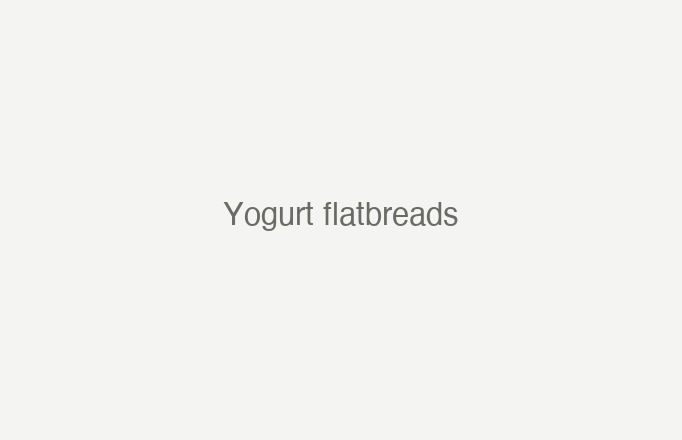 Yogurt flatbreads