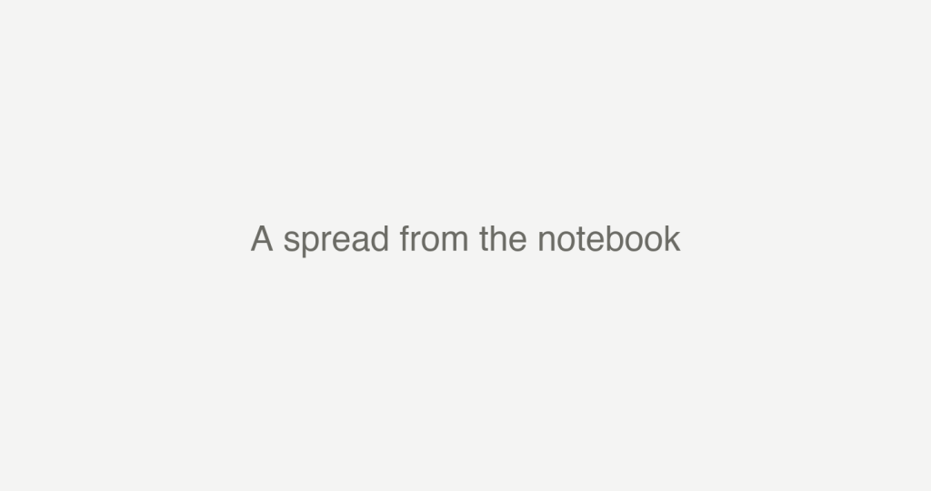 A spread from the notebook