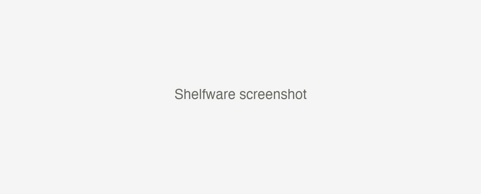 Shelfware screenshot